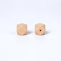 Deux perles en silicone hexagonales beige de 17mm pour attache-tétine et bijoux - Pack de 100 / 11# Jaune Avoine