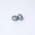 DIY jewelry 14mm silver gray abacus silicone beads with metallic texture for necklaces - Cast Iron Silver