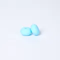 Light blue 14mm food-grade silicone abacus beads for DIY necklace accessories - Lake Blue