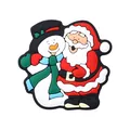 Ciondoli natalizi in PVC con pupazzo di neve e Babbo Natale per zoccoli e sandali - Babbo Natale e Pupazzo di Neve