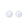 Perles rondes en silicone alimentaire avec motif marbre noir pour création de bijoux - Granit