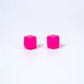 Paire de perles hexagonales en silicone rose vif pour attaches-tétines et bijoux DIY - 18# Rouge Pourpre