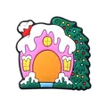 Ciondolo per scarpe in morbido PVC con casetta e albero per decorazione natalizia - Casa dell'Albero di Natale
