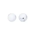 Perles rondes en silicone 15mm aspect marbre blanc avec trou pour la création de bijoux - Blanc Marbre
