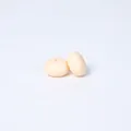 Pair of beige food-grade silicone abacus beads for DIY necklace and jewelry making - Light Yellow