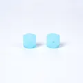Perles en silicone hexagonales bleu ciel 14mm pour bijoux de dentition bébé - 21# Bleu Cristal de Glace