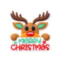 Charm per scarpe a renna di Natale con scritta Merry Christmas per decorare - Buon Natale