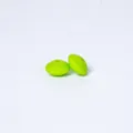 Perles lentilles en silicone vert fluo 12mm pour bijoux DIY et création de colliers - 5# Vert Fluorescent