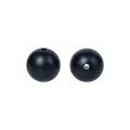 Zwei schwarze 15mm Silikonperlen mit matter Oberfläche für DIY Schmuck Basteln - 27# Schwarz