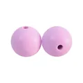 Einzelne 15mm hellviolette Silikonperle aus lebensmittelechtem Silikon für DIY Schmuck - Lavendel