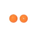 Zwei 15mm matte orangefarbene Silikonperlen mit Mittelloch für DIY-Schmuck - 8# Orangerot