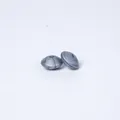 Flache runde 12mm Silikonperlen mit grauer Marmortextur für DIY-Schmuckherstellung - Gusseisen Silber