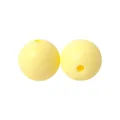 Zitronengelbe 15mm Silikonperlen für DIY-Schmuck und Perlenstifte-Zubehör - Cremegelb