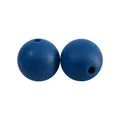 Blaue 15mm runde Silikonperlen für DIY-Schlüsselanhänger und Armbandherstellung - 95# Tiefseeblau