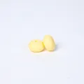 DIY accessory 14mm pale yellow silicone abacus bead with a smooth matte finish - Beige