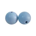 Einzelne hellblaue 12mm Silikonperle aus lebensmittelechtem Material für Schnullerketten - 96# Kaltes Blau