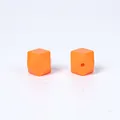 Perles hexagonales orange 14mm en silicone alimentaire pour bijoux de dentition - 37# Nectarine