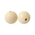 Zwei 15mm beige Silikonperlen mit matter Oberfläche für DIY Schlüsselanhänger - 88# Welkgrasgelb