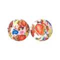 Perle ronde en silicone 15mm avec Père Noël et motifs festifs pour bijoux DIY - Perle Ronde de Noël par Transfert d'Eau (28#) / 10 Pièces/Paquet (12mm)