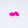 Flache 12mm silikonperlen in rosarot für DIY-halsketten mit matter oberfläche - Fuchsie