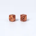 Perles en silicone hexagonales de 14mm avec texture marbrée marron et or pour DIY - 39# Or Bronze