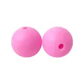Rosa runde Perlen aus lebensmittelechtem Silikon für DIY-Schnullerketten und Armbänder - 89# Quarzrosa