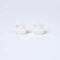 Perles hexagonales géométriques pour bijoux avec finition nacrée blanche irisée - Blanc Nacré