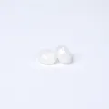Single white 14mm abacus-shaped food-grade silicone bead for DIY jewelry making - Pearl White