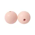 Zwei rosa runde Silikonperlen mit vorgebohrten Löchern für DIY-Schmuck und Schnullerketten - 84# Nude-rosa