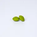 Grasgrüne 12mm Silikon-Linsenperlen für DIY-Halsketten und Schmuckherstellung - Bohnengrün