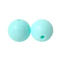 Lebensmittelechte Silikonperlen in Minzgrün für DIY Beißketten und Armbänder für Babys - 82# Himmelblau