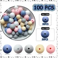 100pcs assorted macaroon silicone beads set in 12mm and 15mm sizes for DIY jewelry - Mixed Sizes Macaron Mixed Round Beads Style (Style 7)
