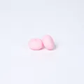 Two pink silicone abacus beads for DIY necklace jewelry making with donut shape - Light Pink