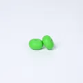 Two pieces of 14mm green abacus silicone beads for DIY jewelry and necklaces - Grass Green