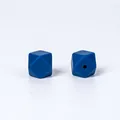 Perles hexagonales en silicone bleu foncé 17mm pour attaches-sucettes DIY et bijoux - 50# Bleu Foncé