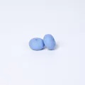 Sky blue 14mm food-grade silicone abacus beads for DIY necklace and jewelry making - Bugloss Blue