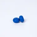 Two blue 14mm food-grade silicone abacus beads for DIY jewelry making accessories - Dark Blue