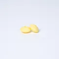 Hellgelbe 12mm Silikonperlen in Linsenform mit Mittelloch für DIY Halsketten und Schmuck - Beige