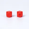 Perles hexagonales en silicone rouge 17mm pour attaches-tétines et bijoux DIY - 52# Rouge Pelure d'Orange
