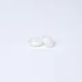 Ovale 12mm Silikonperle in Perlweiß für die Herstellung von DIY Schmuckstücken - Perlweiß