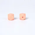 Perle hexagonale en silicone rose chair 17mm pour attache-tétine DIY et bijoux - 58# Pêche