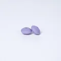 Flache 12mm Silikonperlen in Lavendel für DIY-Schmuck mit matter Oberfläche - Hellgrau-Violett