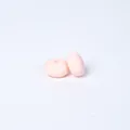 Two light pink 14mm abacus-shaped food grade silicone beads for DIY jewelry making - Light Yellowish Pink