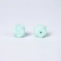 Perles hexagonales en silicone vert menthe 14 mm pour bijoux de dentition DIY bébé - 60# Jade Menthe