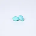 12mm hellblaue Silikonlinsenperlen für DIY-Schmuckherstellung und Halskettenbasteln - Karibikblau