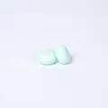Two light green 14mm abacus-shaped silicone beads for DIY jewelry making - Mint Jade
