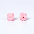 Perles hexagonales en silicone marbre rose pour attaches tétines et bijoux DIY - 61# Marbre Rose