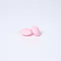 Flache runde Silikonperlen 12mm in Rosa für DIY Halsketten und Schmuckherstellung - Hellrosa