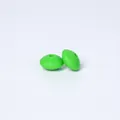Flache runde 12 mm grüne Silikon-Abstandshalter-Perlen für DIY-Schmuck und Ketten - Grasgrün