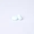DIY food grade 14mm abacus silicone beads featuring white marble texture finish - Blue and White Jade